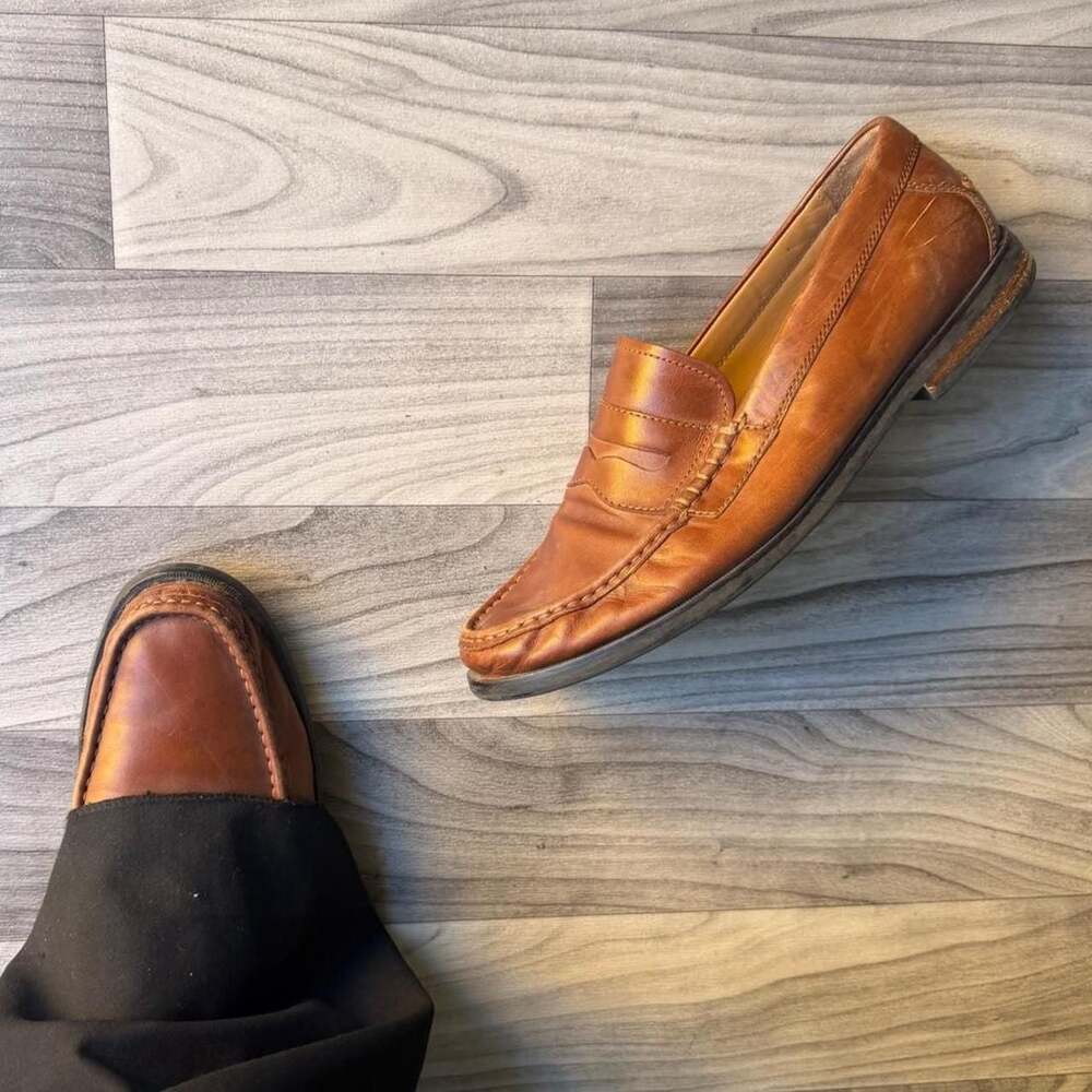 Cole Haan Pinch Classic Maine Penny Loafers Tan Leather C23845